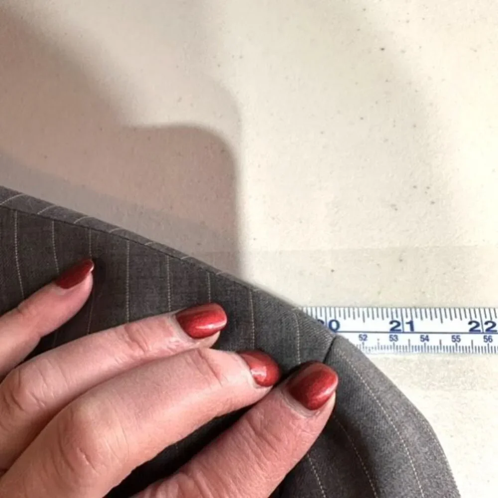Vintage Ralph Lauren Men’s Double Breasted Blazer Wool Pinstripe‎ Gray Size 44L
